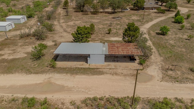 aerial view featuring a rural view