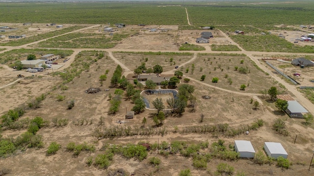 aerial view with a rural view