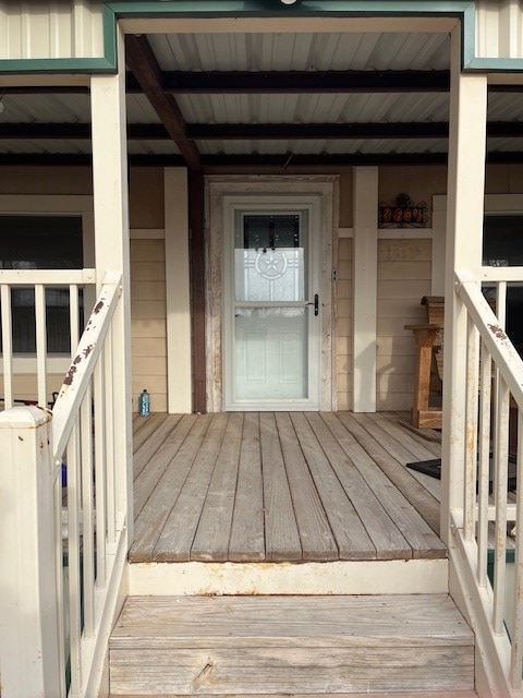 view of doorway to property