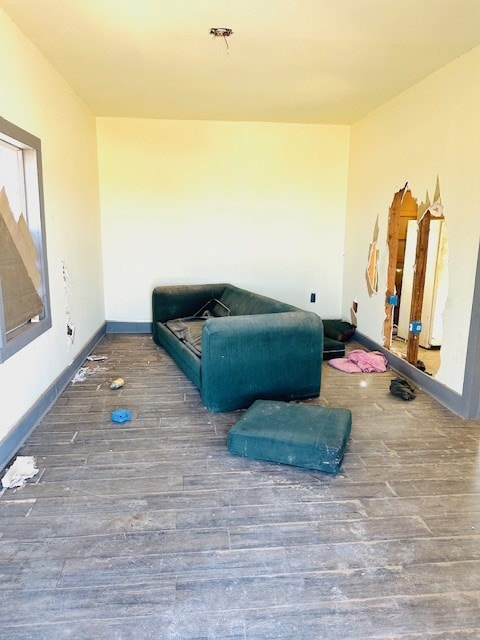 interior space featuring dark hardwood / wood-style flooring