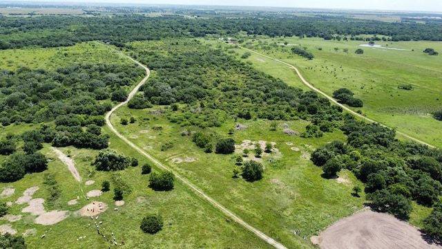 drone / aerial view with a rural view