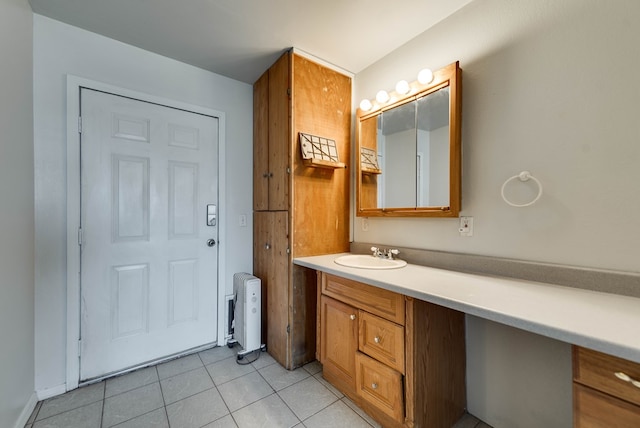 bathroom featuring vanity and tile patterned floors