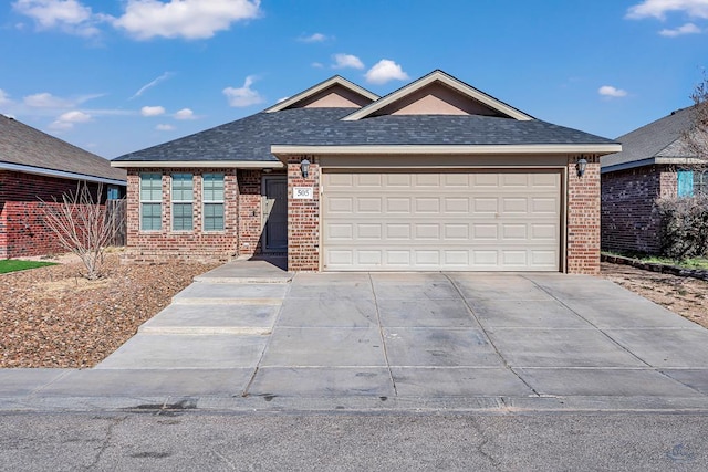 ranch-style home with a garage