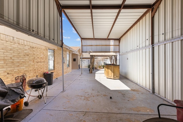 view of patio / terrace featuring a grill