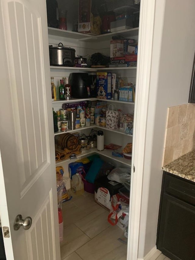 view of pantry