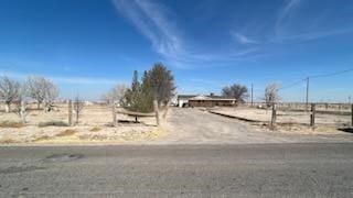 view of street with a rural view