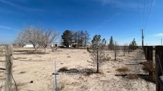 view of yard with a rural view