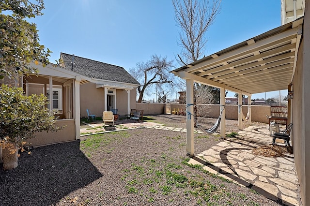 view of yard with a patio area