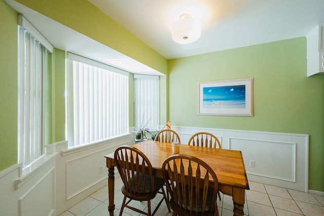 view of tiled dining room