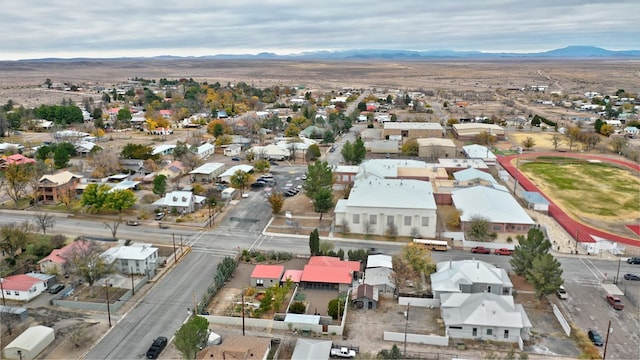 drone / aerial view with a mountain view