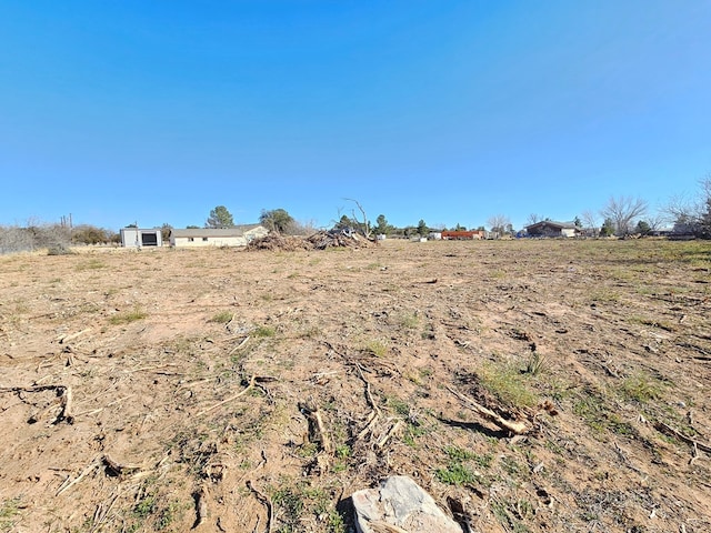 view of yard with a rural view