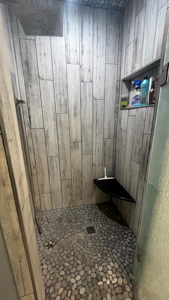 bathroom with walk in shower