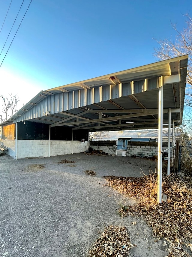 view of vehicle parking