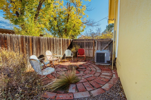 view of patio with cooling unit