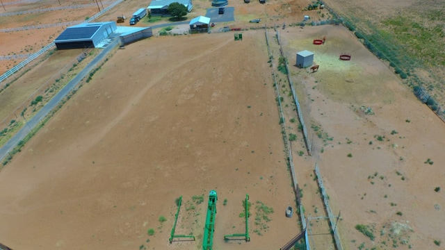 aerial view featuring a rural view