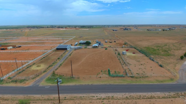 aerial view featuring a rural view