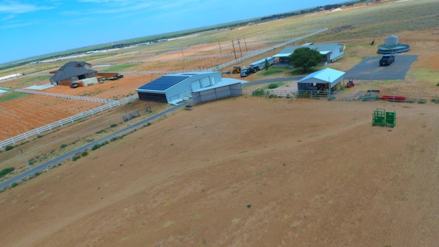 aerial view with a rural view