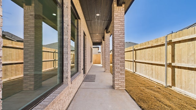 view of patio / terrace featuring a fenced backyard