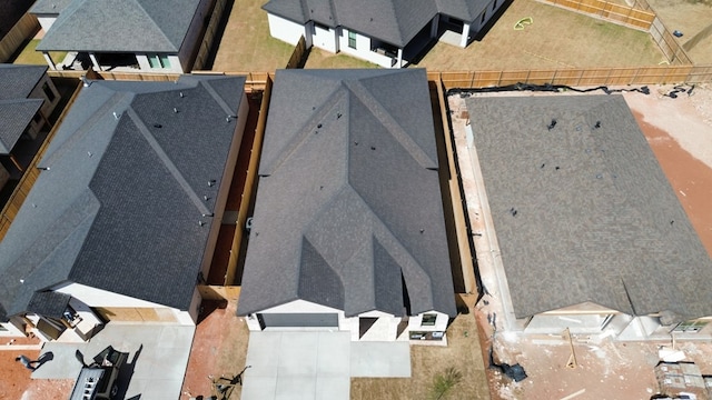 bird's eye view with a residential view