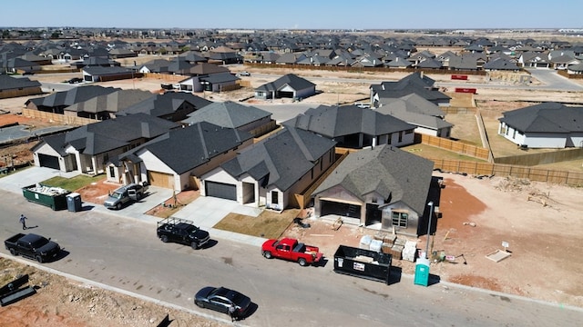 bird's eye view with a residential view