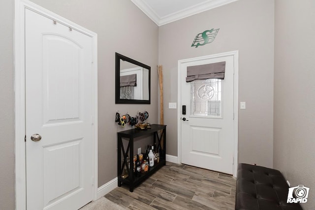 entrance foyer with ornamental molding