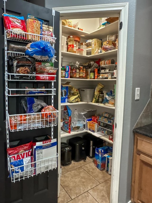 view of pantry