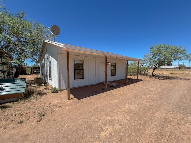 view of front of house featuring central AC unit