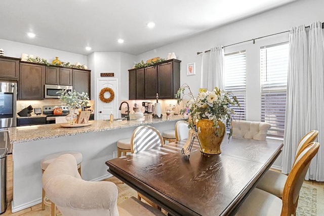 dining room with sink