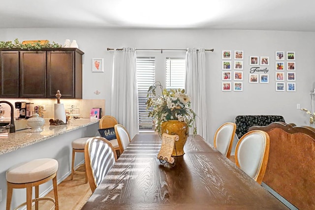 view of dining area