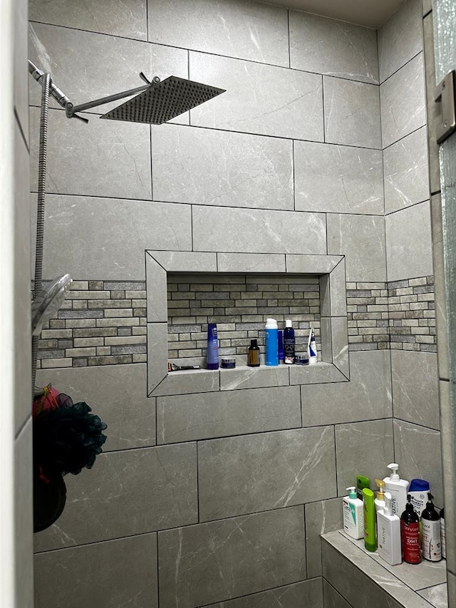 details with tiled shower