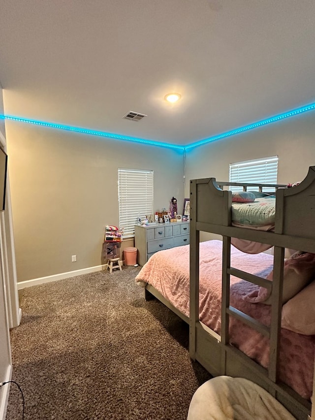 bedroom featuring carpet floors