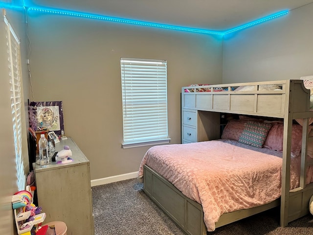 view of carpeted bedroom