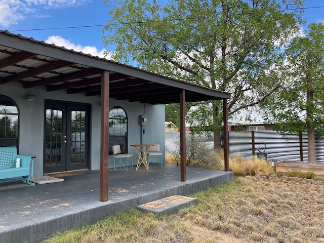 view of patio / terrace with french doors