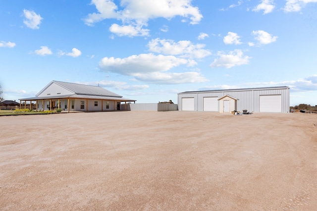 view of outbuilding featuring a garage