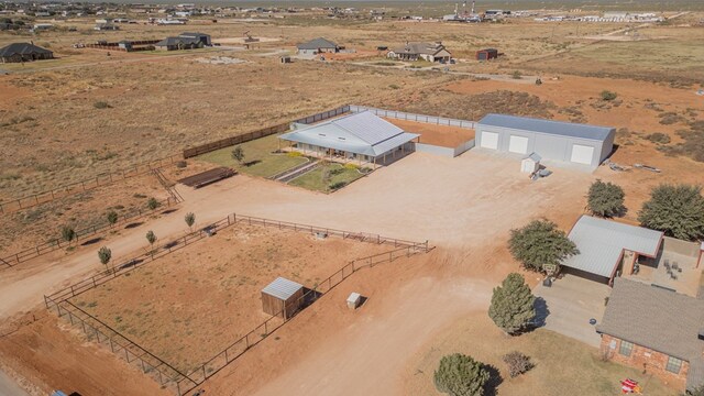 aerial view featuring a rural view