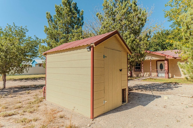 view of outdoor structure