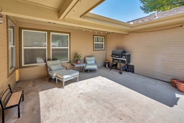 view of patio featuring grilling area