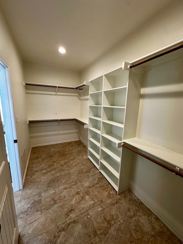 view of walk in closet