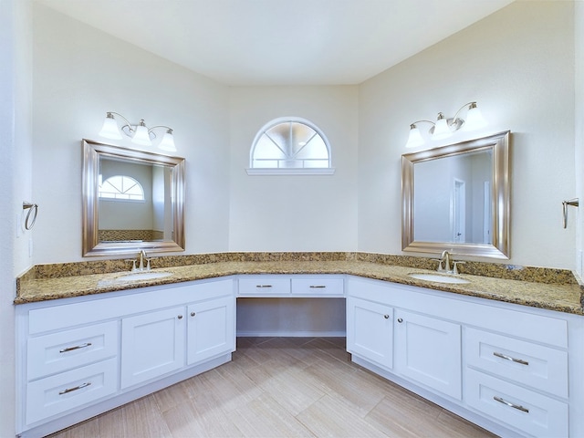 full bath featuring a sink and double vanity