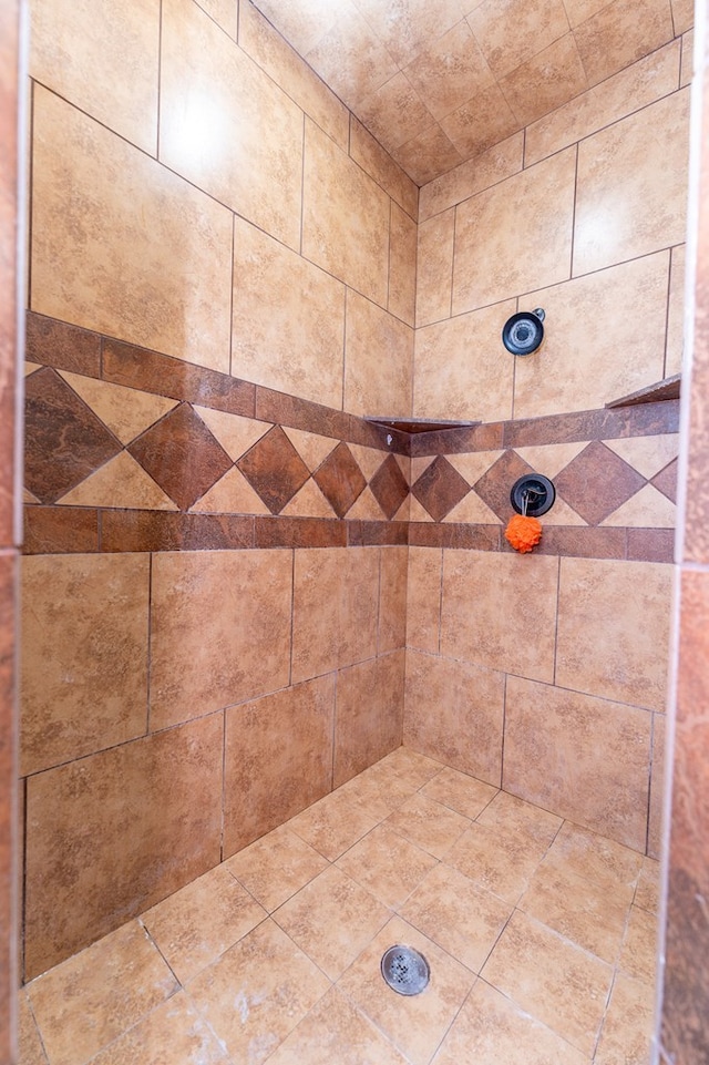 details with tiled shower