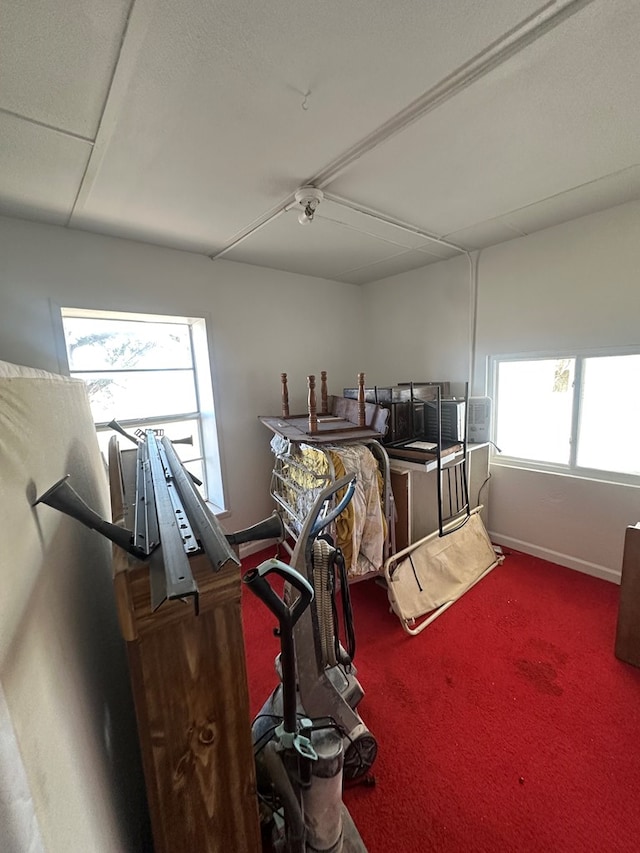 bedroom with baseboards and carpet flooring