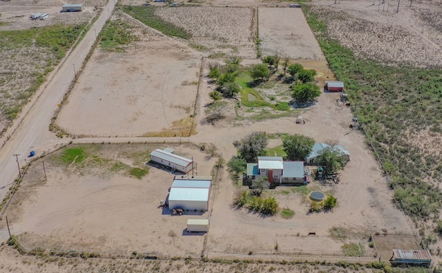 drone / aerial view with a rural view