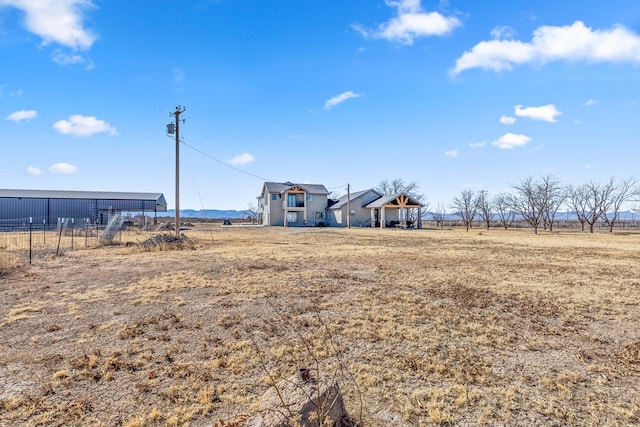 view of yard featuring a rural view