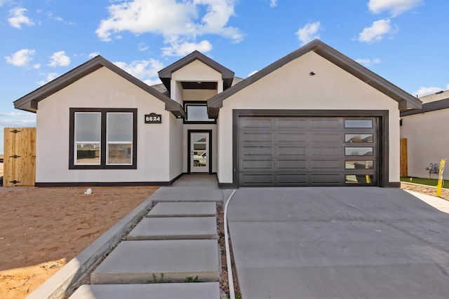 view of front of home featuring a garage