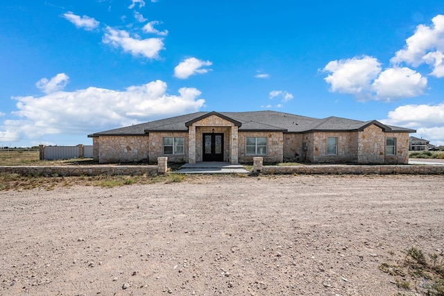 view of front of home featuring french doors