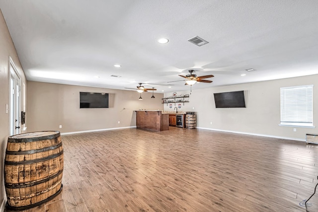 living room featuring wood-type flooring