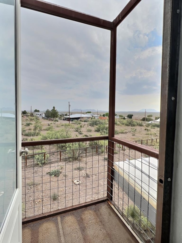 balcony with a rural view