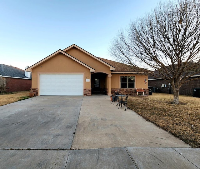 ranch-style house with a garage