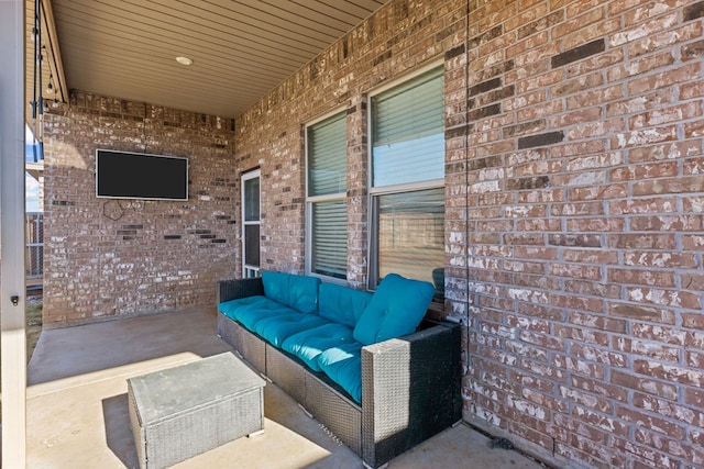 view of patio / terrace featuring an outdoor hangout area