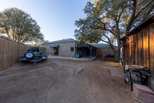 exterior space featuring fence